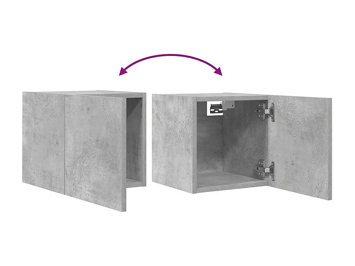 Berkfield Wall Mounted TV Cabinets 4 pcs Concrete Grey 30.5x30x30 cm