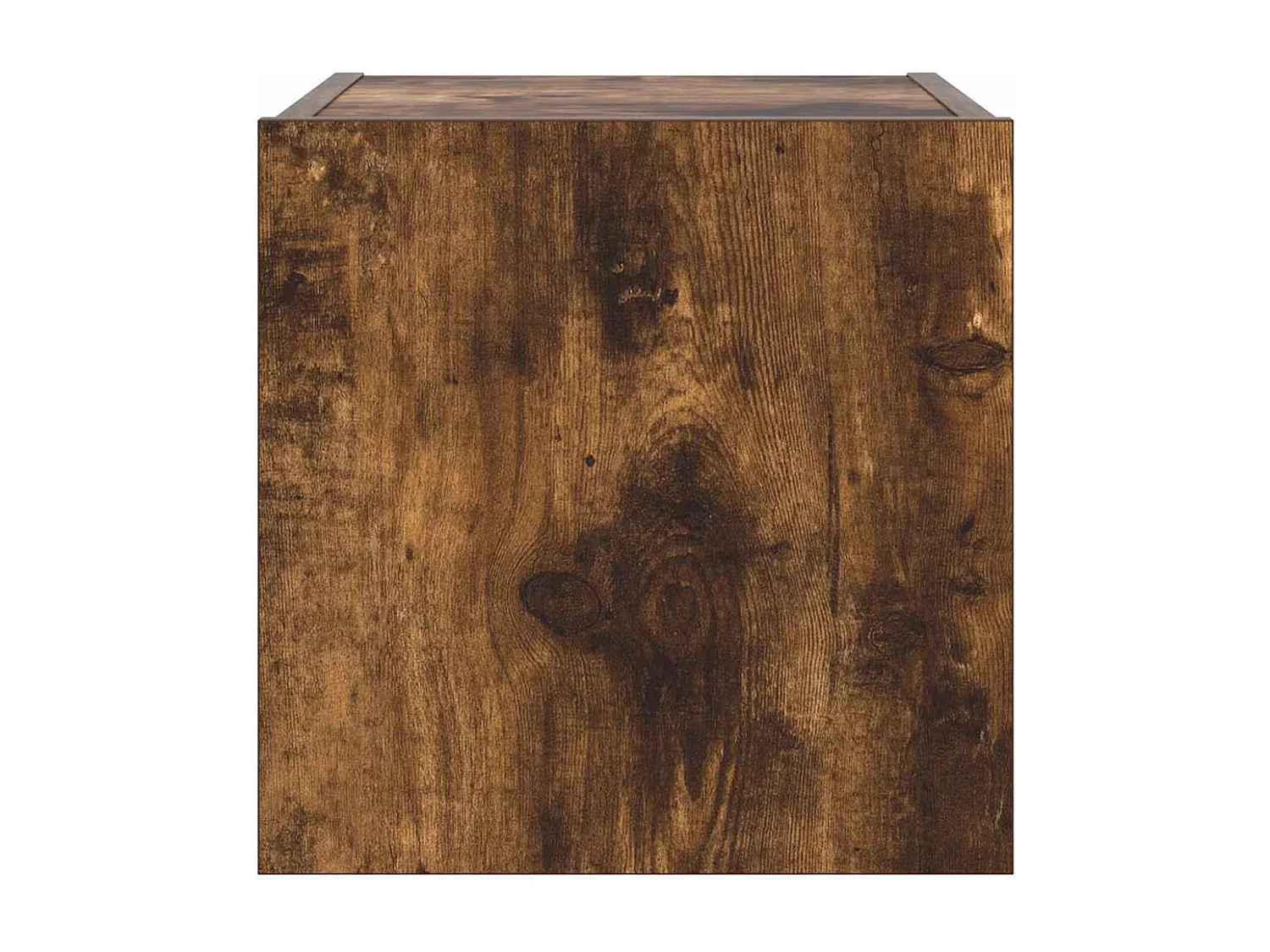 Berkfield TV Wall Cabinet with LED Lights Smoked Oak 30.5x35x30 cm