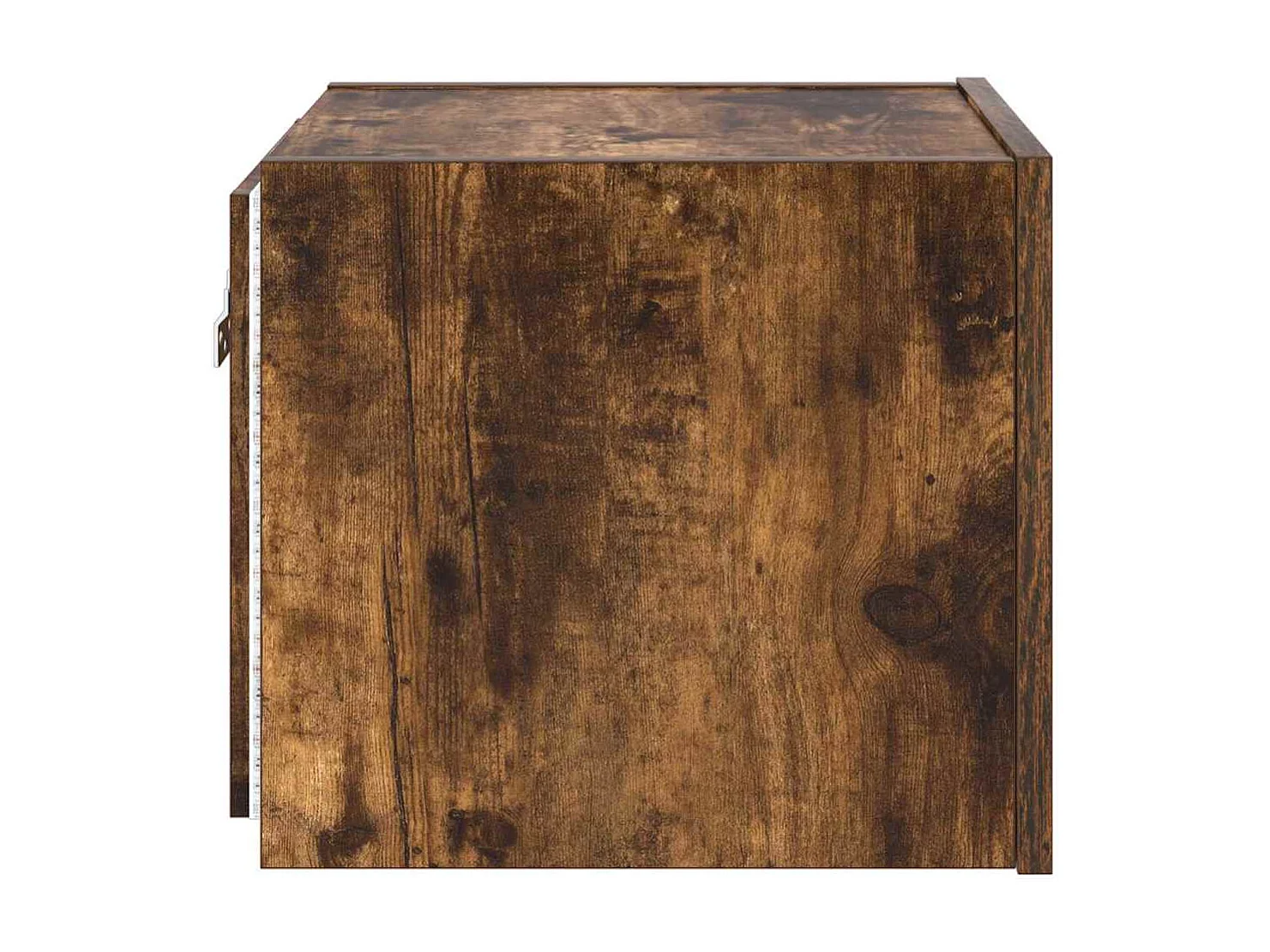 Berkfield TV Wall Cabinet with LED Lights Smoked Oak 30.5x35x30 cm