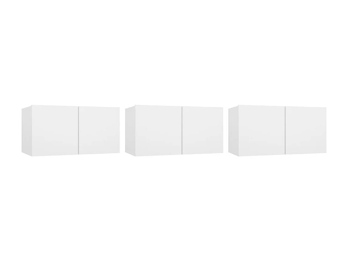 Berkfield 5 Piece TV Cabinet Set White Engineered Wood