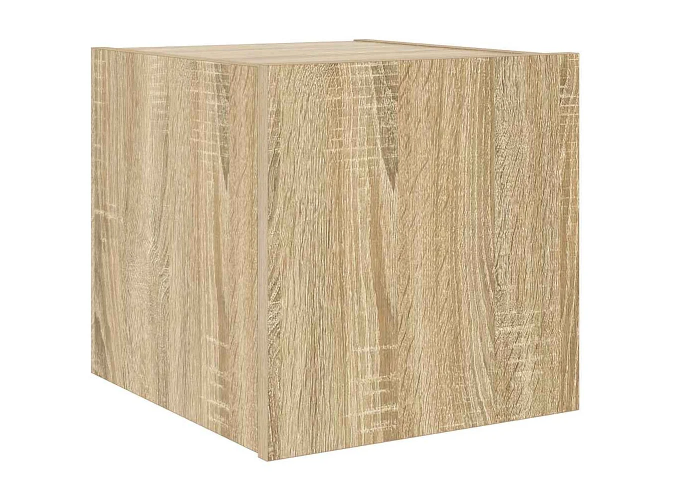 Berkfield TV Wall Cabinet with LED Lights Sonoma Oak 30.5x35x30 cm