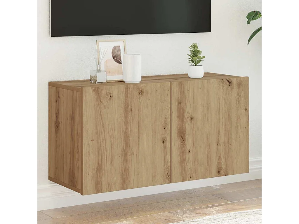 Berkfield TV Cabinet Wall-mounted Artisian Oak 80x30x41 cm