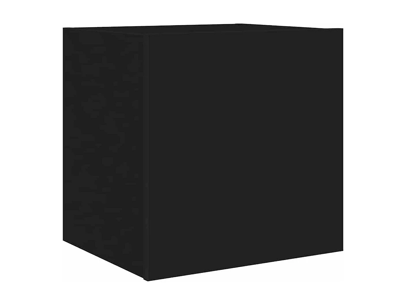 Berkfield TV Wall Cabinet with LED Lights Black 40.5x35x40 cm