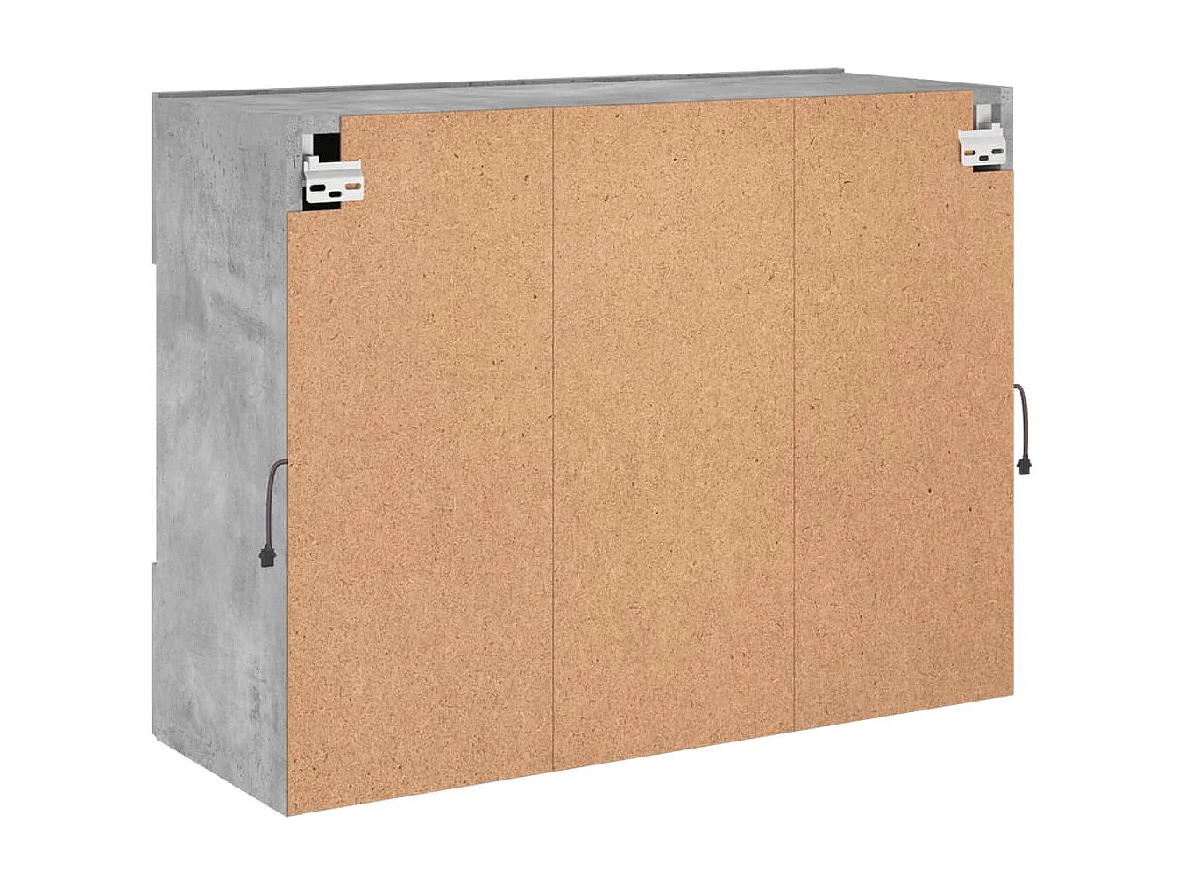 Berkfield TV Wall Cabinet with LED Lights Concrete Grey 78.5x30x60.5 cm