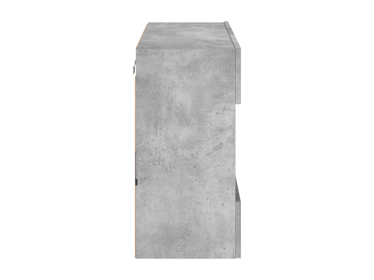 Berkfield TV Wall Cabinet with LED Lights Concrete Grey 78.5x30x60.5 cm