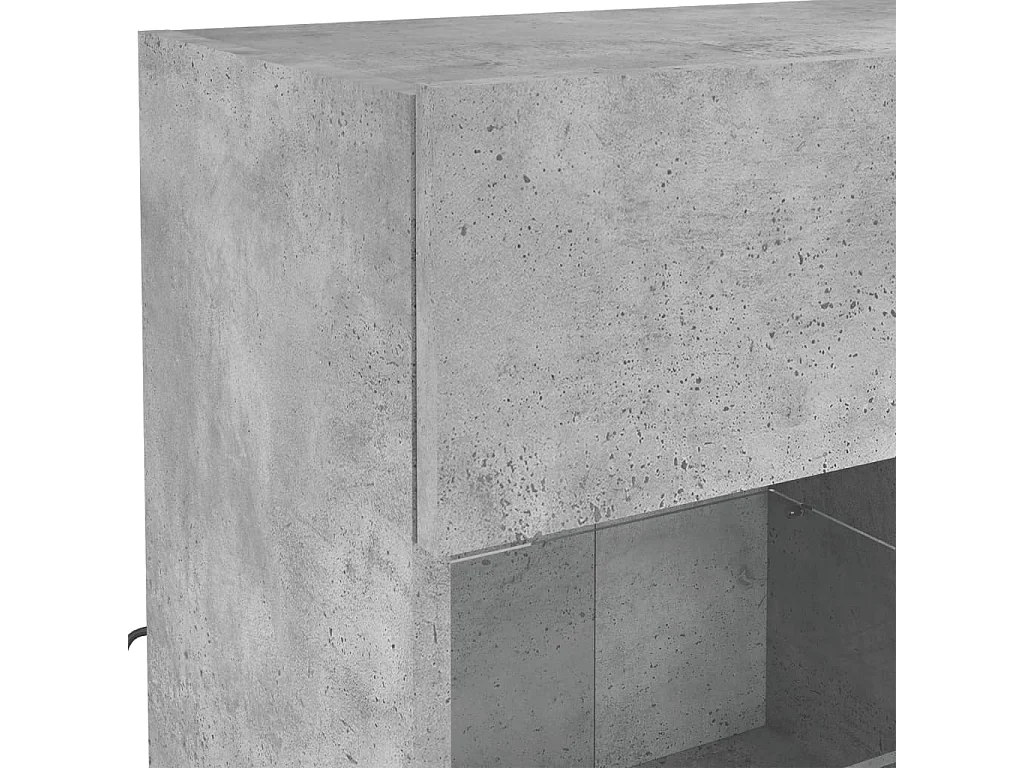 Berkfield TV Wall Cabinet with LED Lights Concrete Grey 78.5x30x60.5 cm