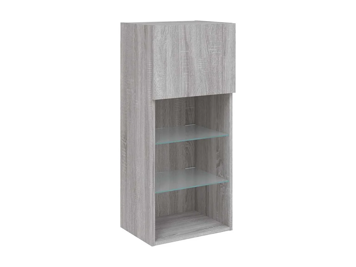 Berkfield TV Cabinet with LED Lights Grey Sonoma 40.5x30x90 cm