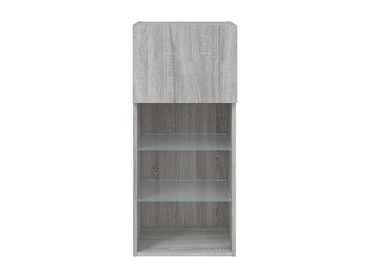 Berkfield TV Cabinet with LED Lights Grey Sonoma 40.5x30x90 cm