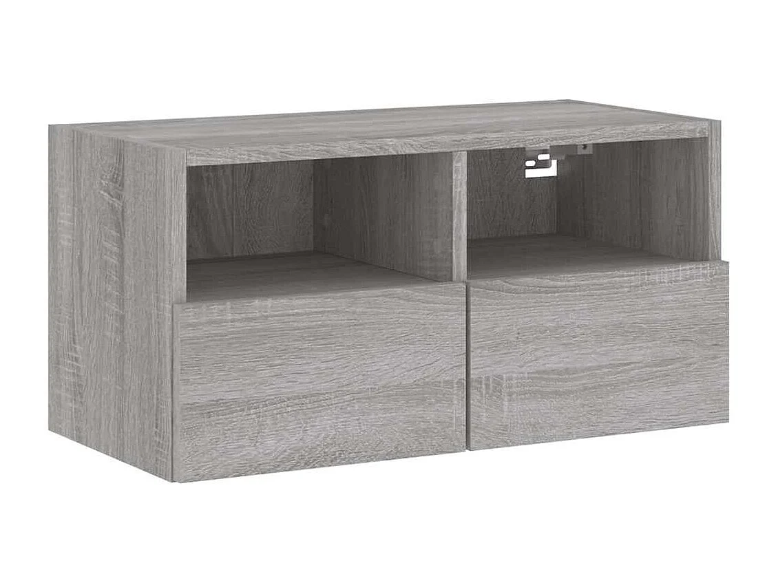 Berkfield TV Wall Cabinet Grey Sonoma 60x30x30 cm Engineered Wood