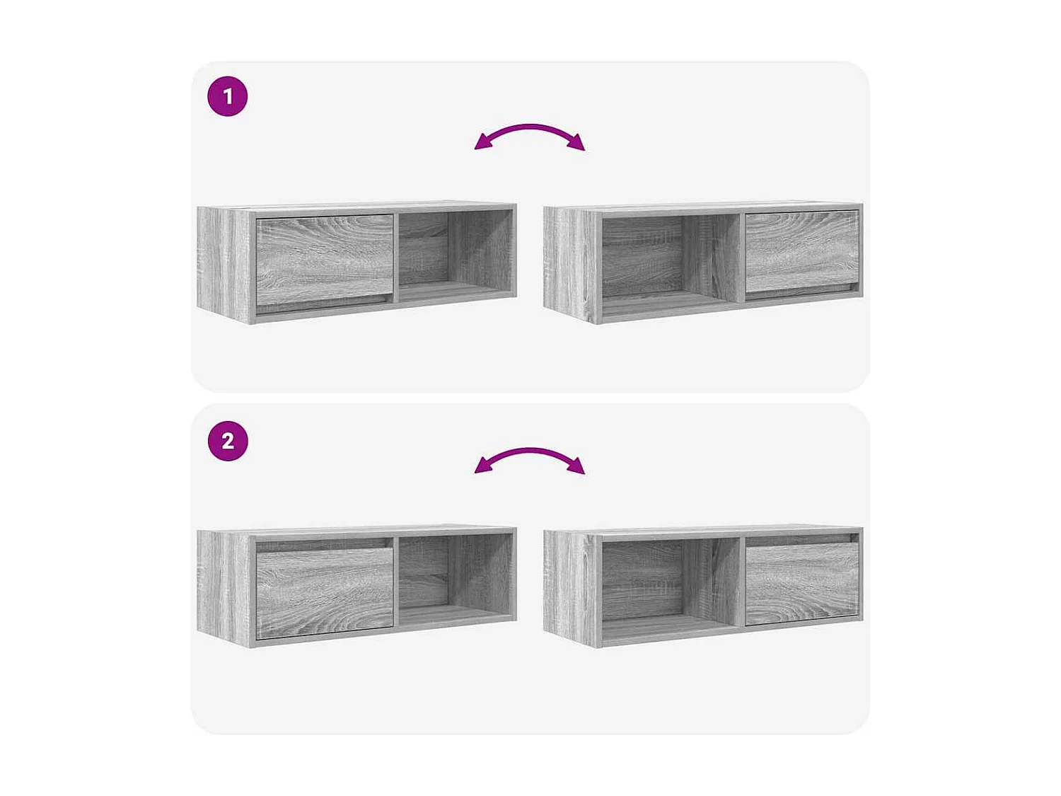 Berkfield TV Cabinet Grey Sonoma 80x31x25.5 cm Engineered Wood