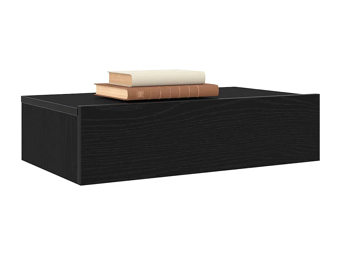 Berkfield TV Cabinet with LED Lights Black Oak 60x35x15.5 cm