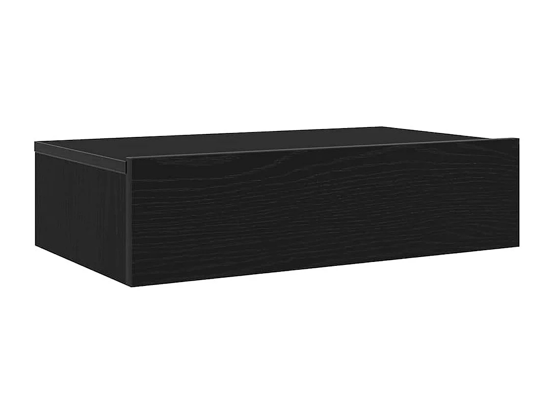Berkfield TV Cabinet with LED Lights Black Oak 60x35x15.5 cm
