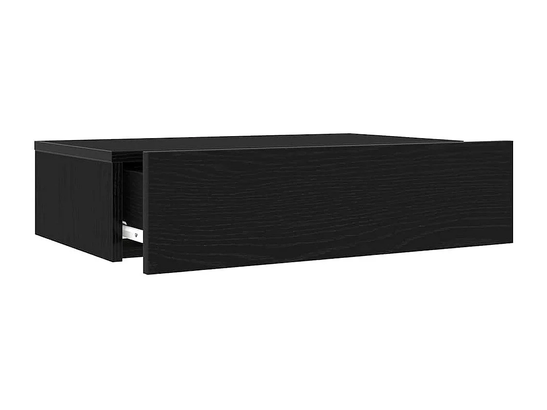 Berkfield TV Cabinet with LED Lights Black Oak 60x35x15.5 cm