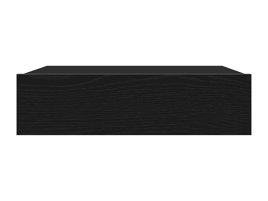 Berkfield TV Cabinet with LED Lights Black Oak 60x35x15.5 cm