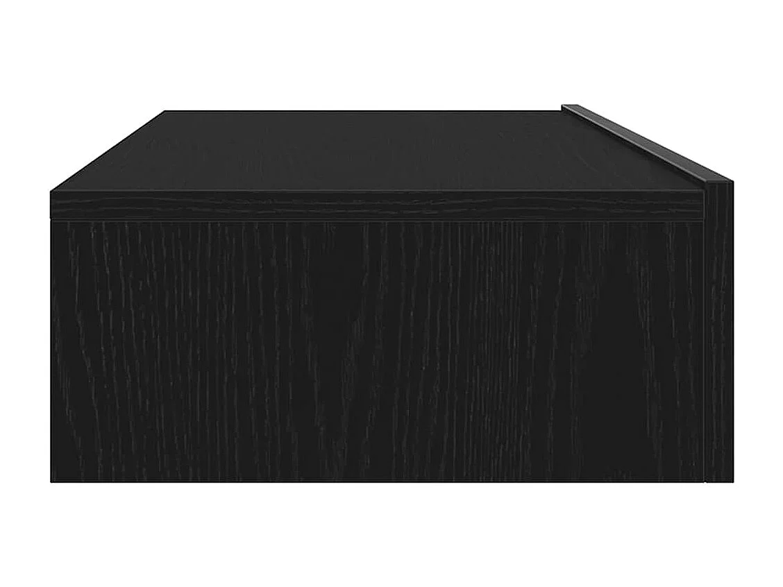 Berkfield TV Cabinet with LED Lights Black Oak 60x35x15.5 cm