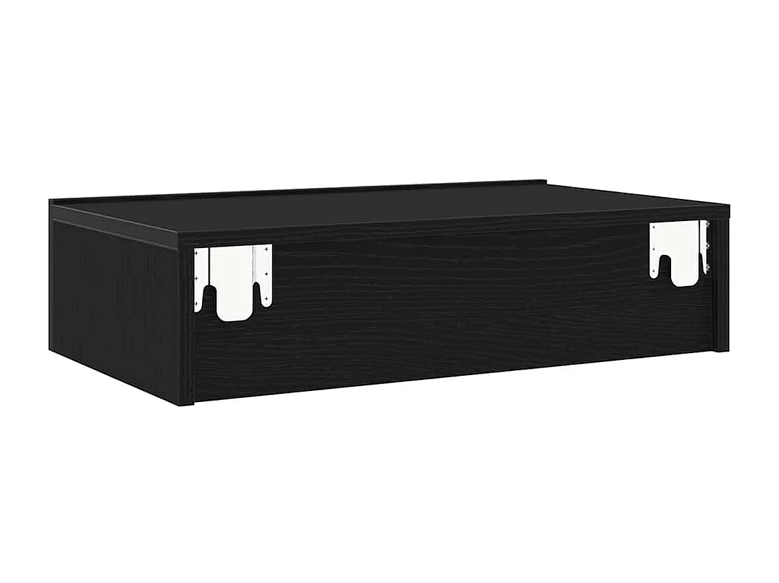 Berkfield TV Cabinet with LED Lights Black Oak 60x35x15.5 cm