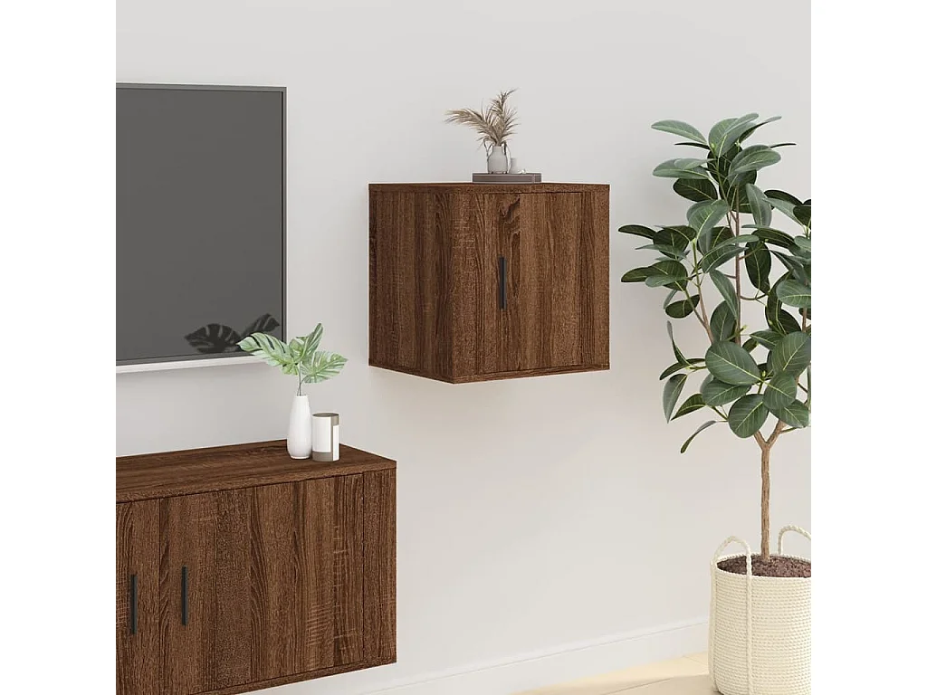 Berkfield Wall Mounted TV Cabinet Brown Oak 40x34,5x40 cm