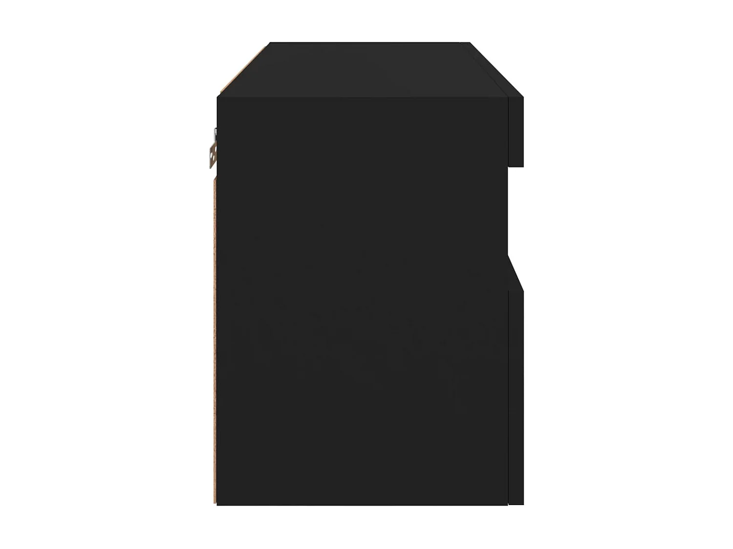Berkfield TV Wall Cabinet with LED Lights Black 60x30x40 cm