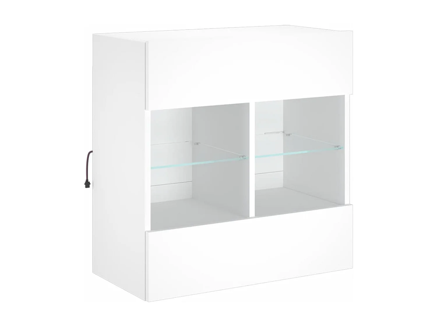 Berkfield TV Wall Cabinet with LED Lights White 58.5x30x60.5 cm