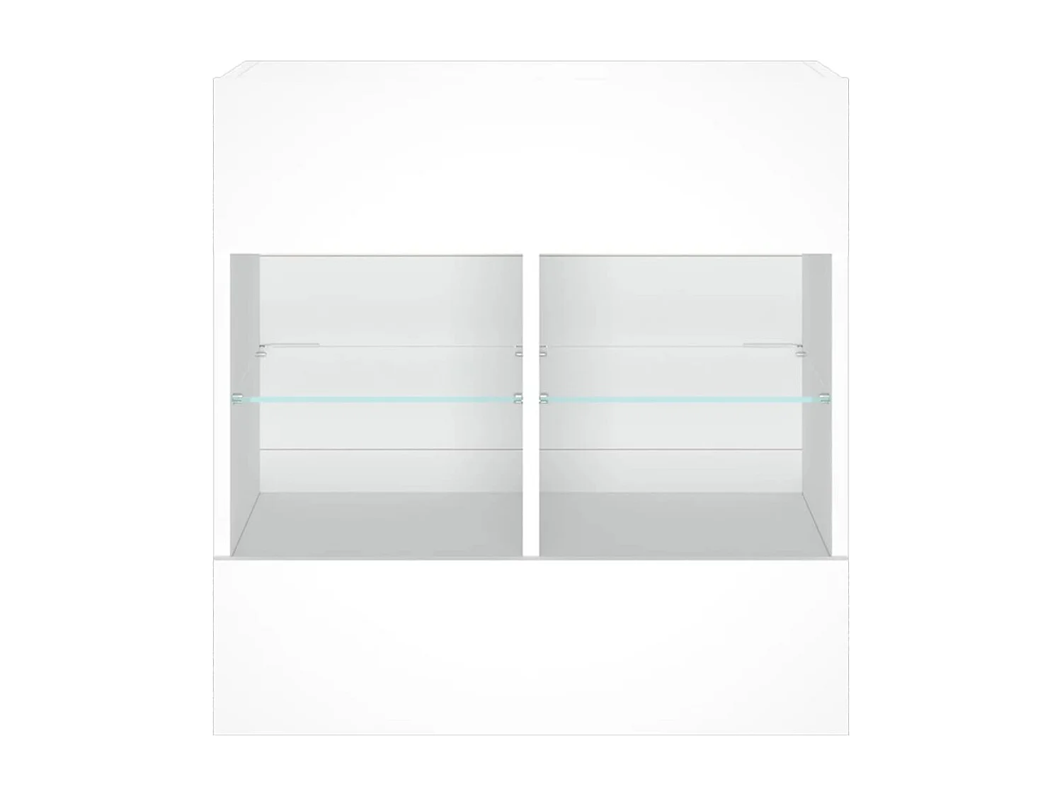 Berkfield TV Wall Cabinet with LED Lights White 58.5x30x60.5 cm