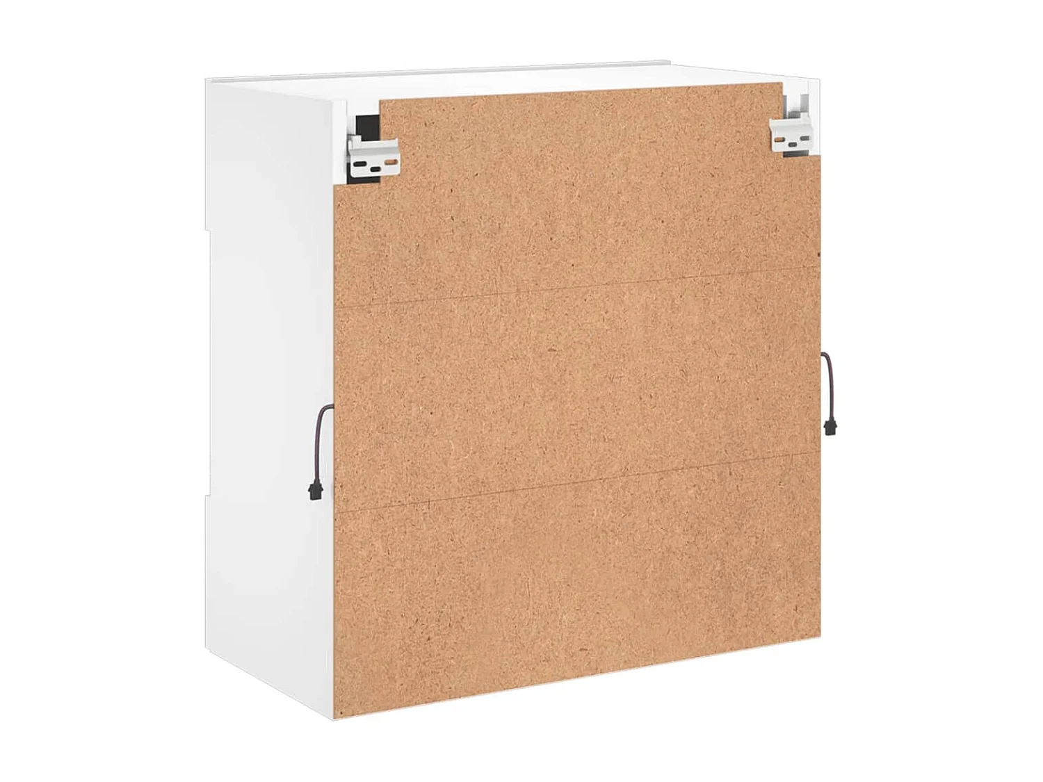 Berkfield TV Wall Cabinet with LED Lights White 58.5x30x60.5 cm