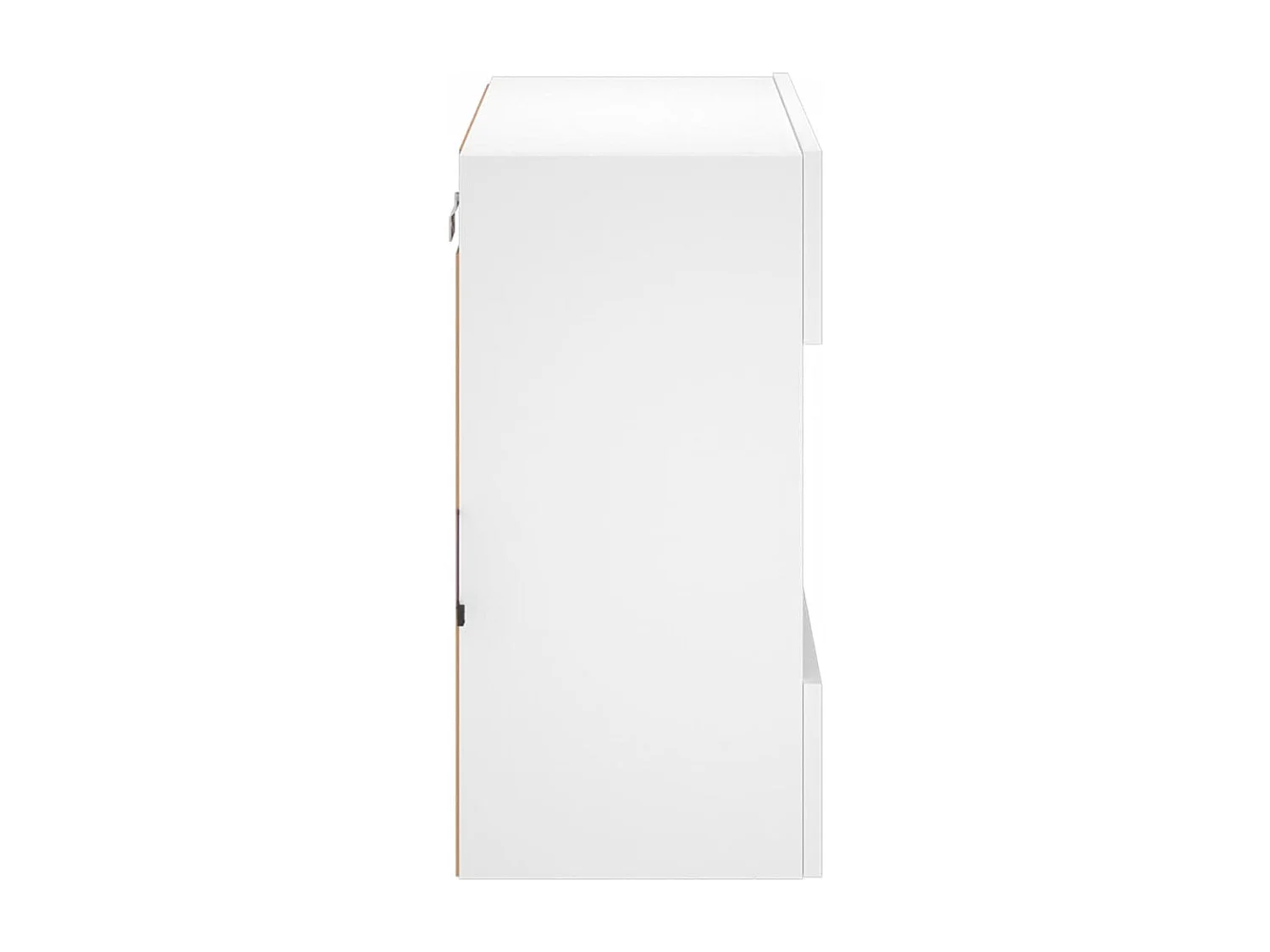 Berkfield TV Wall Cabinet with LED Lights White 58.5x30x60.5 cm