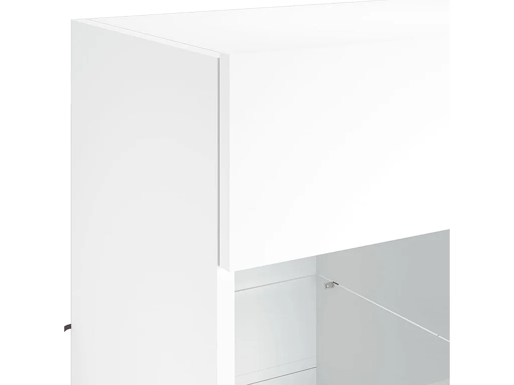 Berkfield TV Wall Cabinet with LED Lights White 58.5x30x60.5 cm