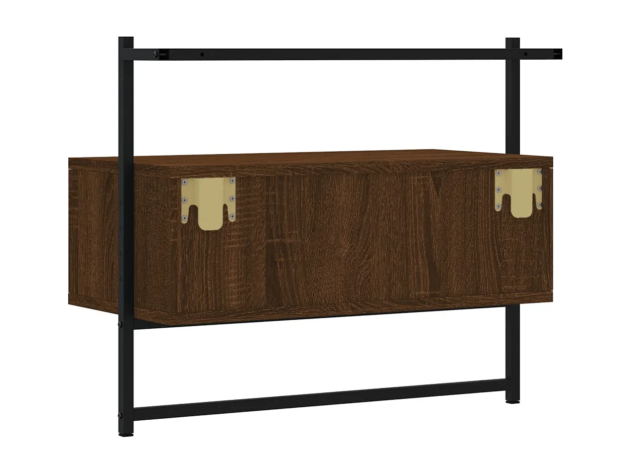 Berkfield TV Cabinet Wall-mounted Brown Oak 60.5x30x51 cm Engineered Wood