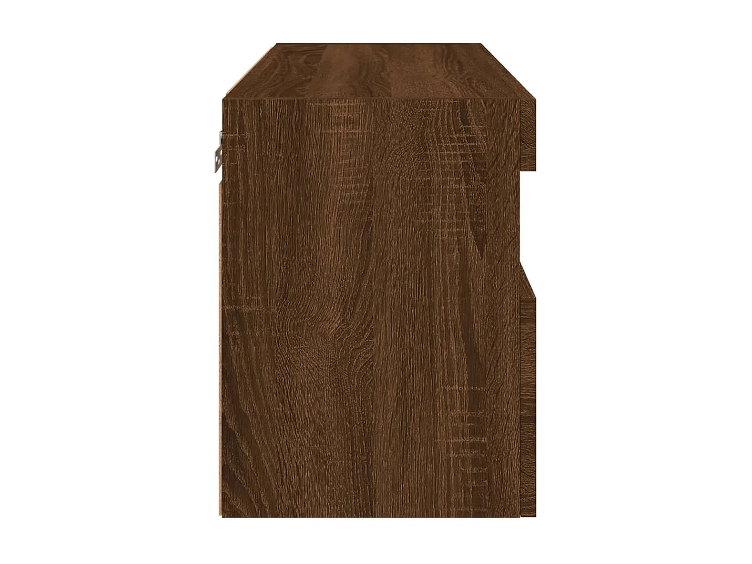 Berkfield TV Wall Cabinet with LED Lights Brown Oak 60x30x40 cm