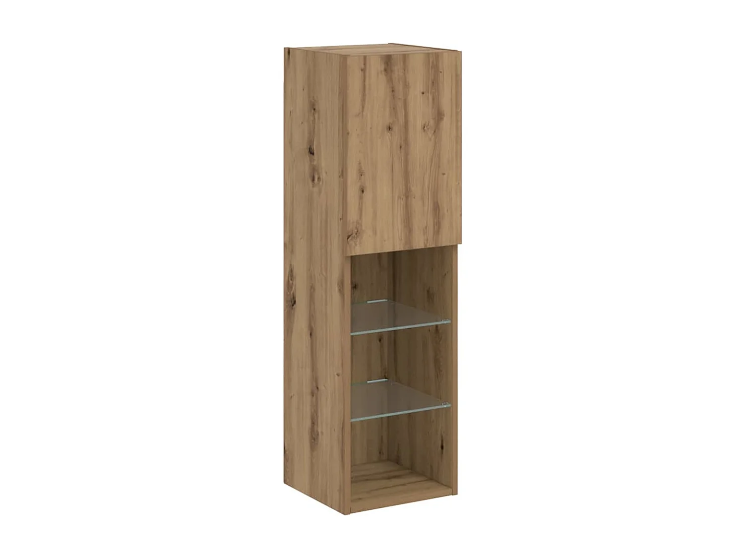 Berkfield TV Cabinet with LED Lights Artisian Oak 30.5x30x102 cm
