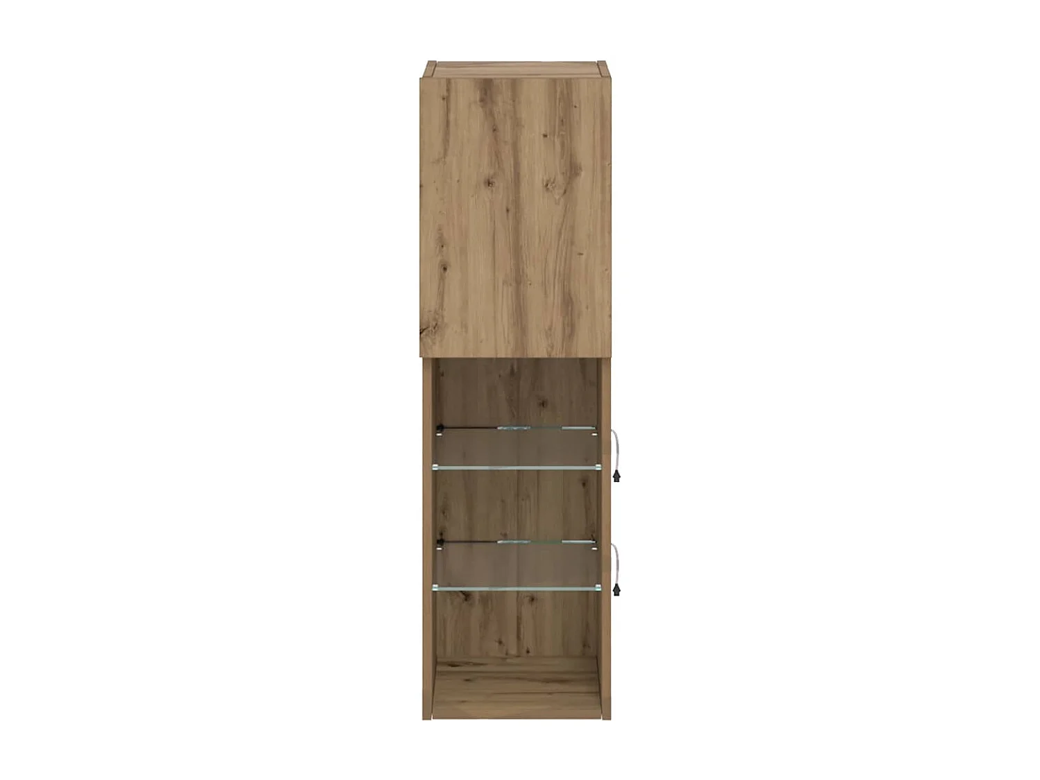 Berkfield TV Cabinet with LED Lights Artisian Oak 30.5x30x102 cm