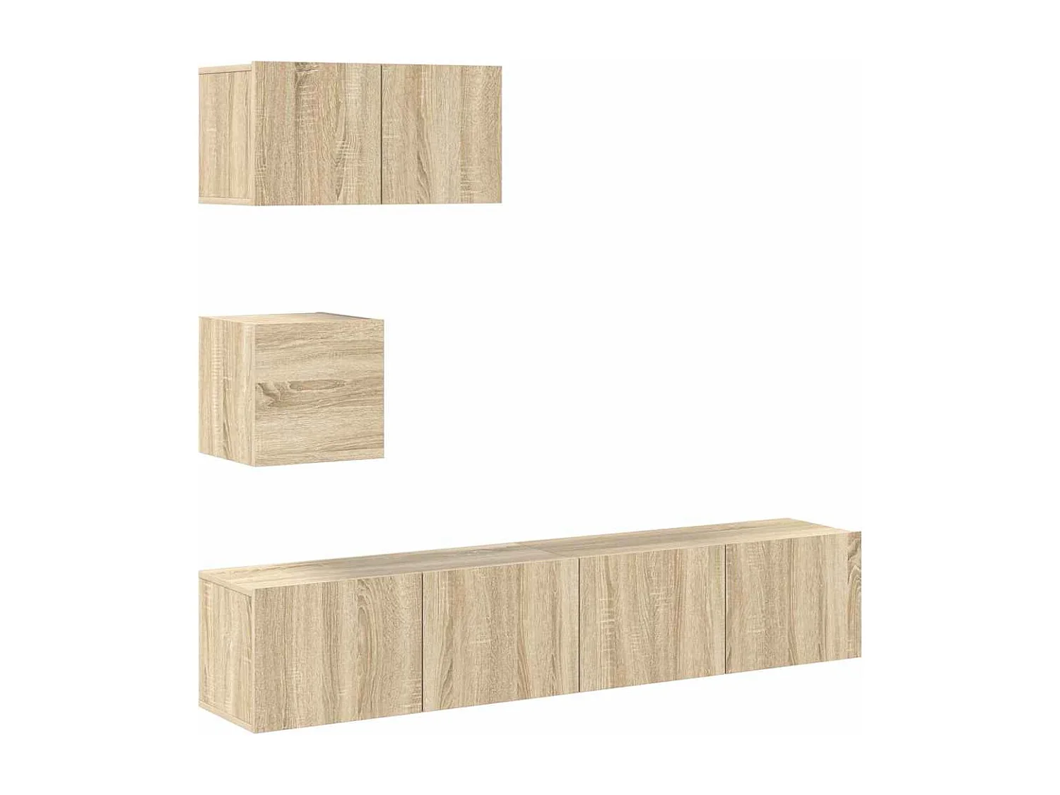 Berkfield 4 Piece TV Cabinet Set Sonoma Oak Engineered Wood