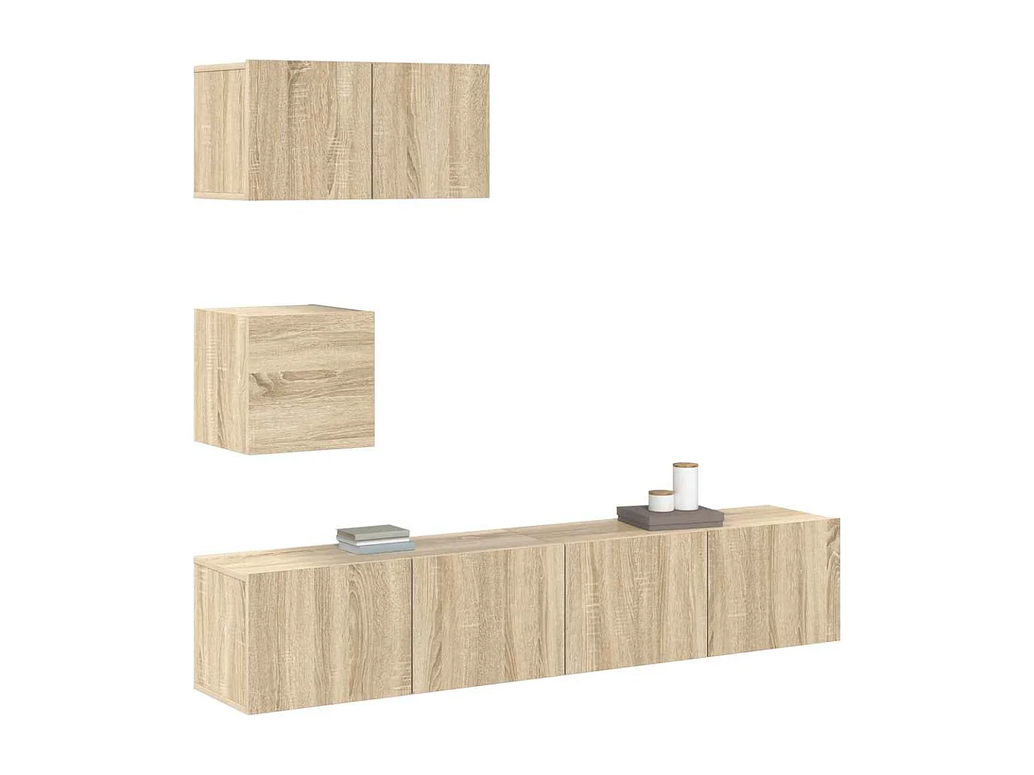 Berkfield 4 Piece TV Cabinet Set Sonoma Oak Engineered Wood