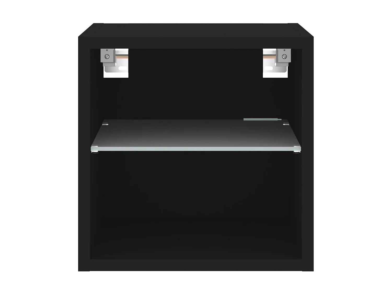 Berkfield TV Wall Cabinet with LED Lights Black 30x28.5x30 cm