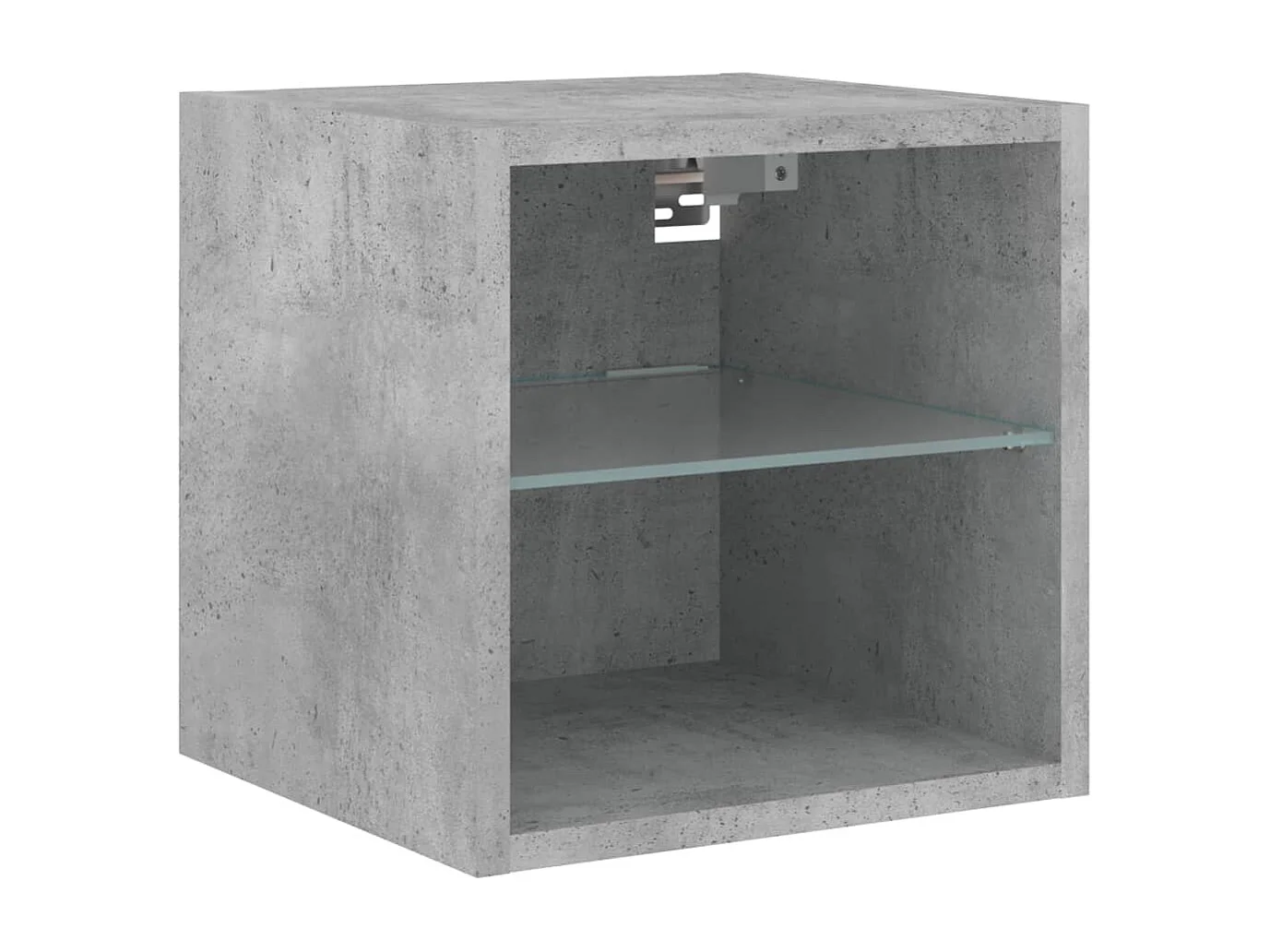 Berkfield TV Wall Cabinet with LED Lights Concrete Grey 30x28.5x30 cm