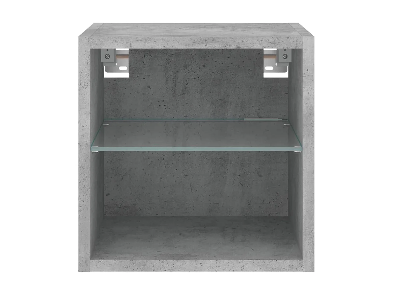 Berkfield TV Wall Cabinet with LED Lights Concrete Grey 30x28.5x30 cm