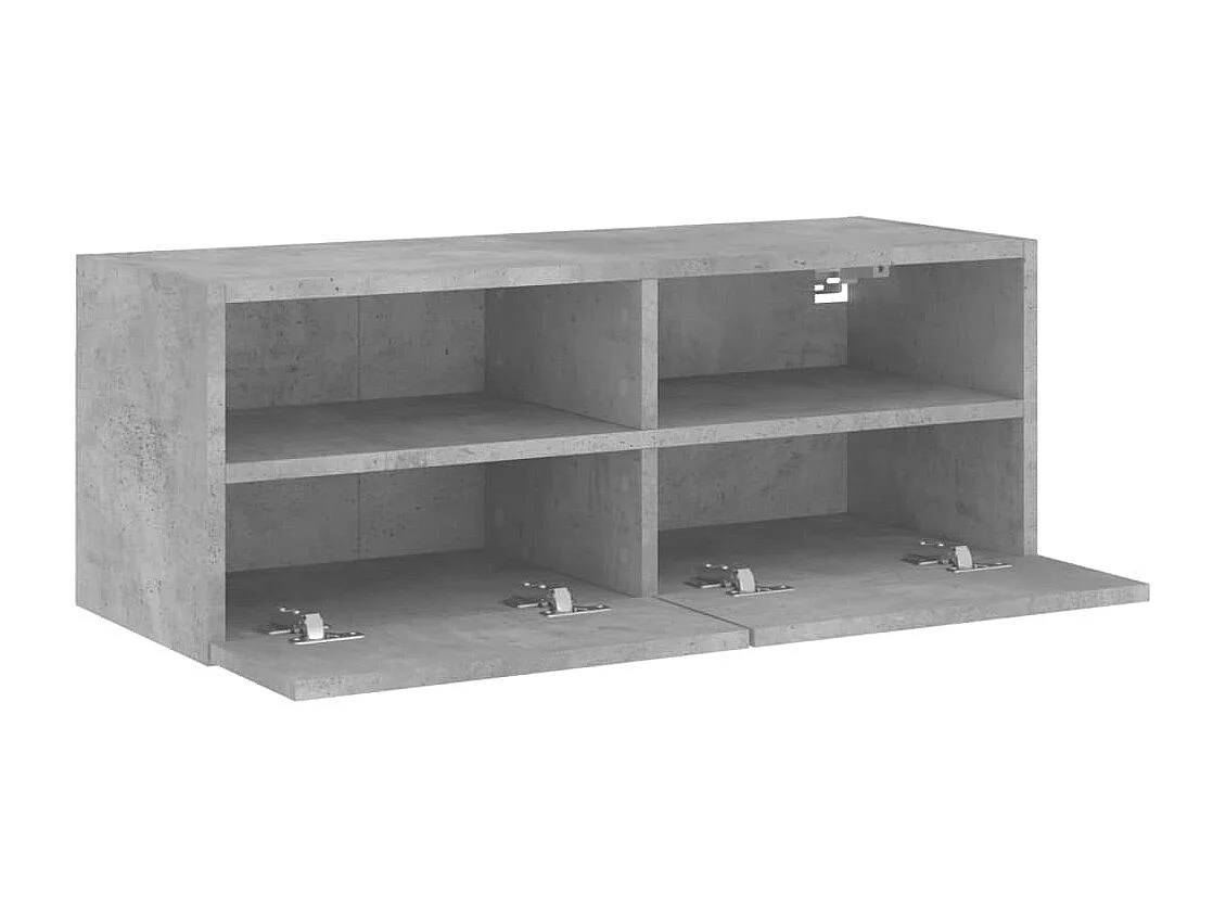 Berkfield TV Wall Cabinet Concrete Grey 80x30x30 cm Engineered Wood