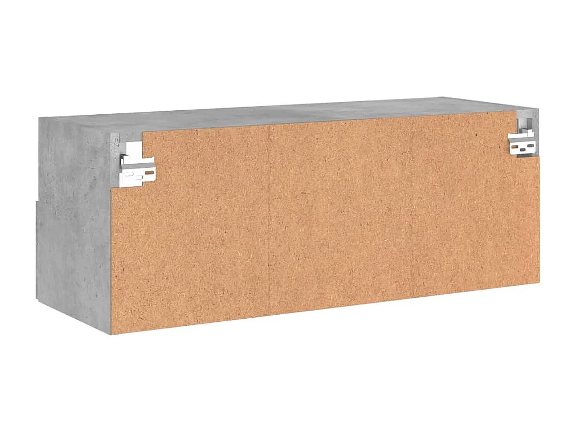 Berkfield TV Wall Cabinet Concrete Grey 80x30x30 cm Engineered Wood