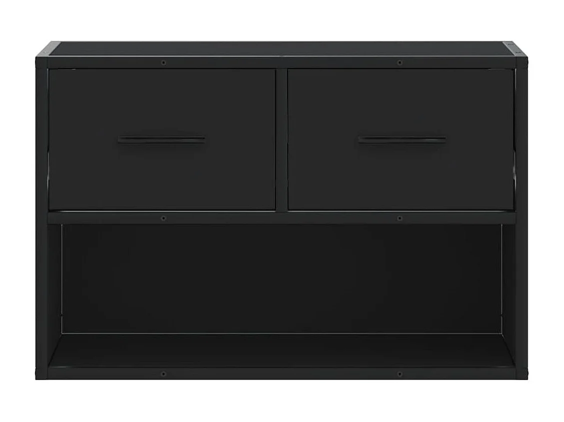 Berkfield TV Cabinet Black 60x31x39.5 cm Engineered Wood and Metal