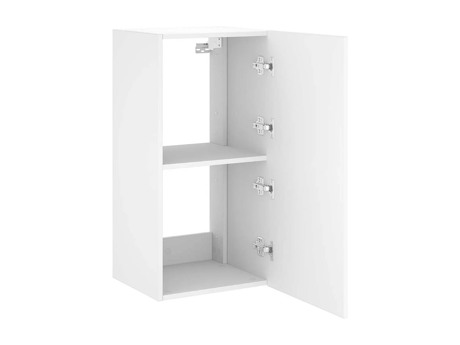 Berkfield TV Wall Cabinet with LED Lights White 40.5x35x80 cm