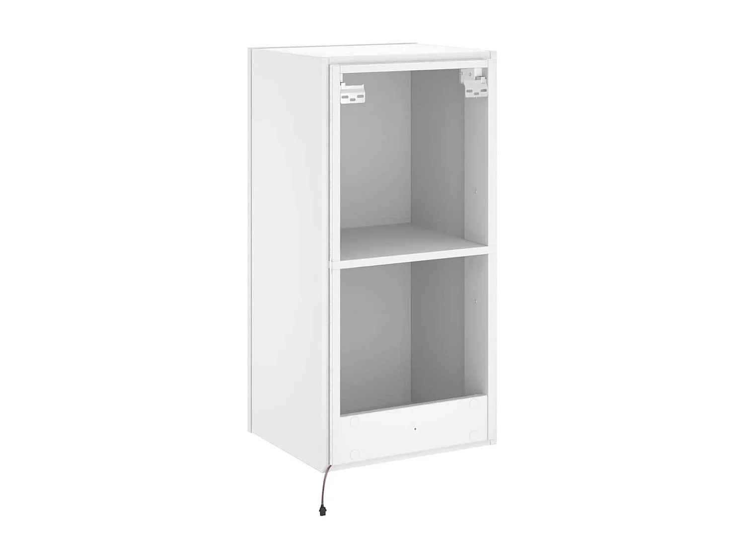 Berkfield TV Wall Cabinet with LED Lights White 40.5x35x80 cm