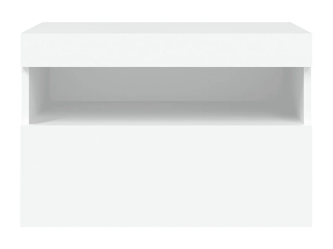 Berkfield TV Wall Cabinet with LED Lights White 60x30x40 cm