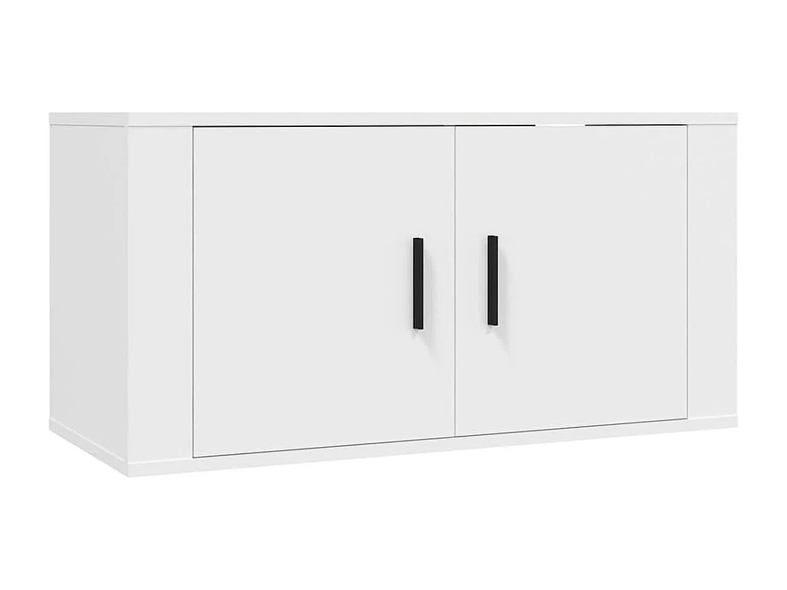 Berkfield 2 Piece TV Cabinet Set White Engineered Wood