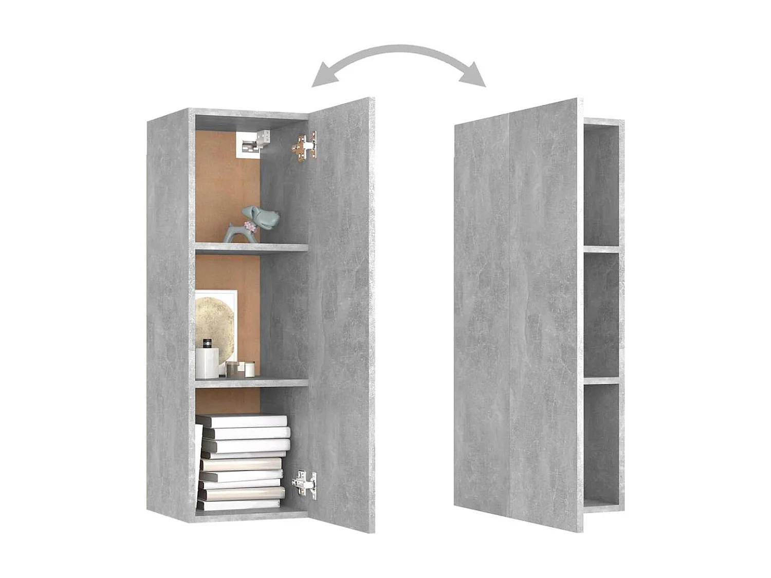 Berkfield TV Cabinet Concrete Grey 30.5x30x90 cm Engineered Wood