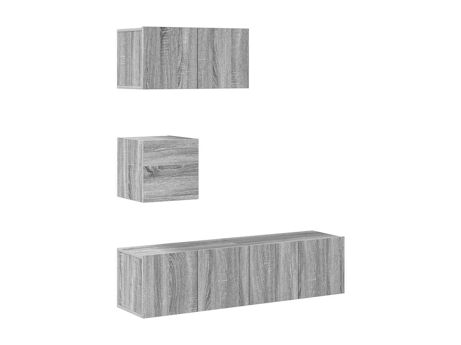 Berkfield 4 Piece TV Cabinet Set Grey Sonoma Engineered Wood