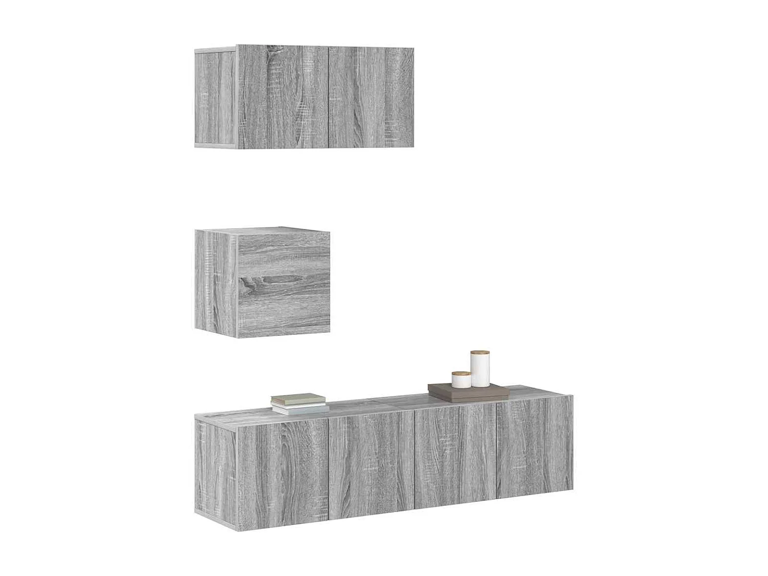 Berkfield 4 Piece TV Cabinet Set Grey Sonoma Engineered Wood