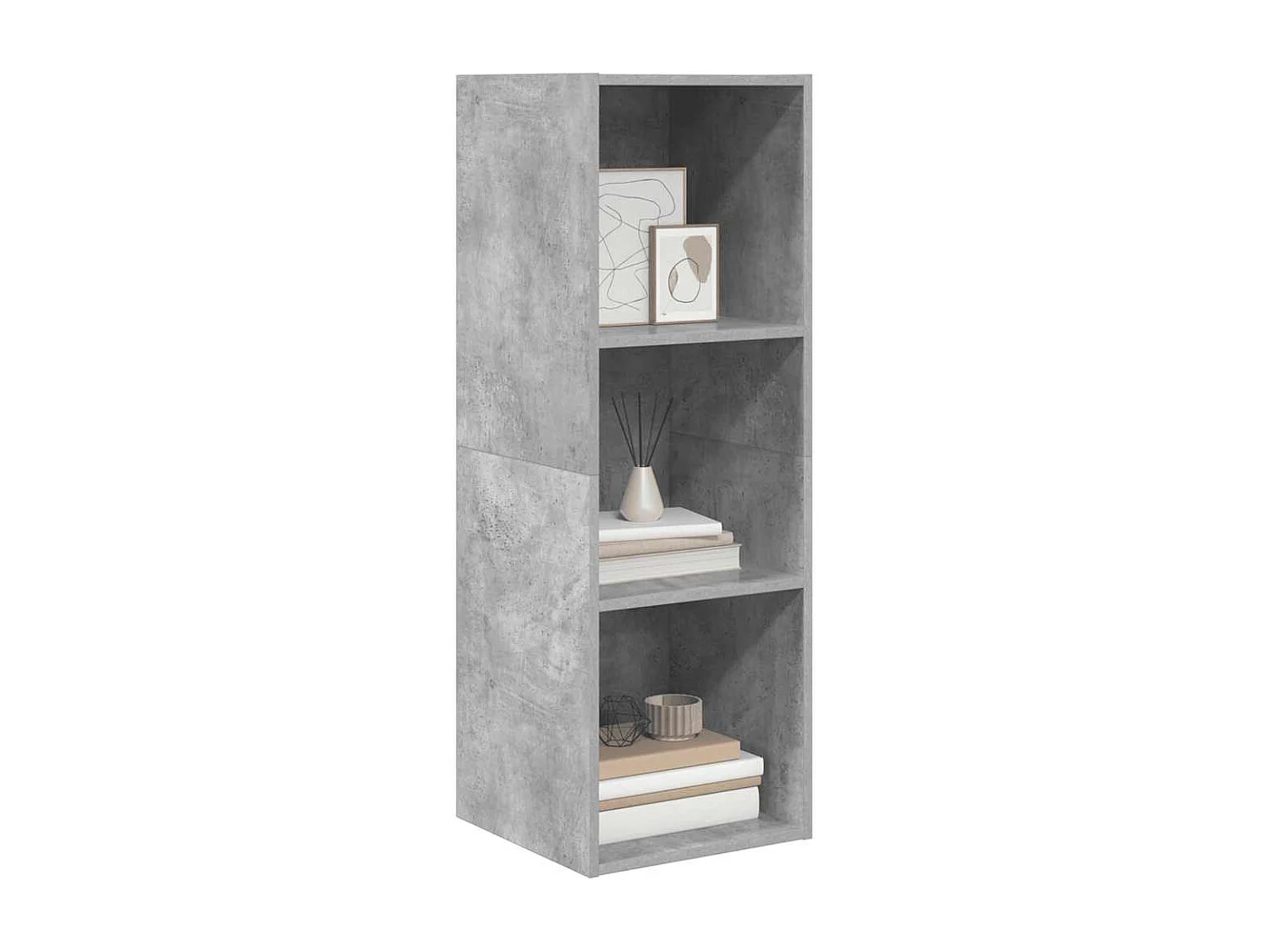 Berkfield Wall-mounted TV Cabinet Concrete Grey 37x37x107 cm Engineered Wood