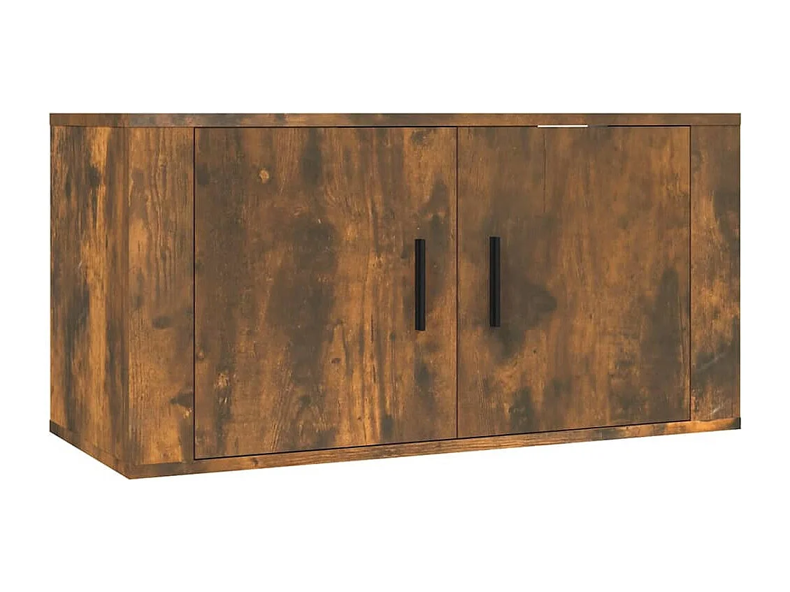 Berkfield 3 Piece TV Cabinet Set Smoked Oak Engineered Wood