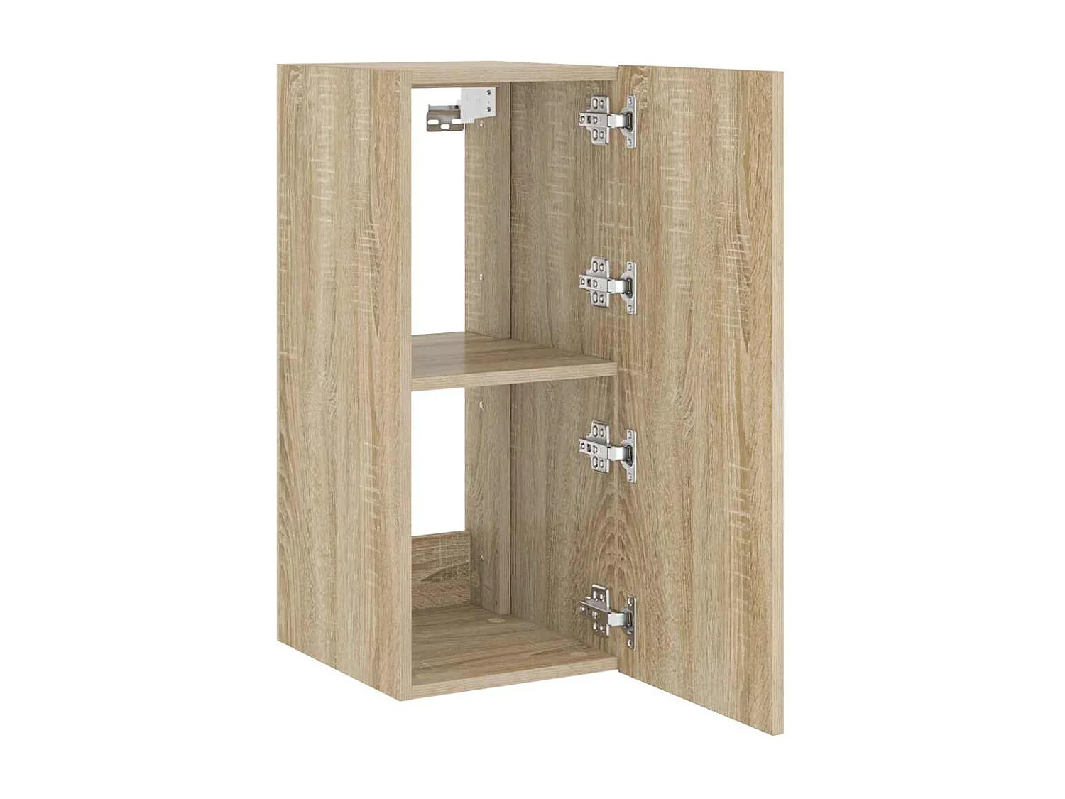 Berkfield TV Wall Cabinet with LED Lights Sonoma Oak 30.5x35x70 cm