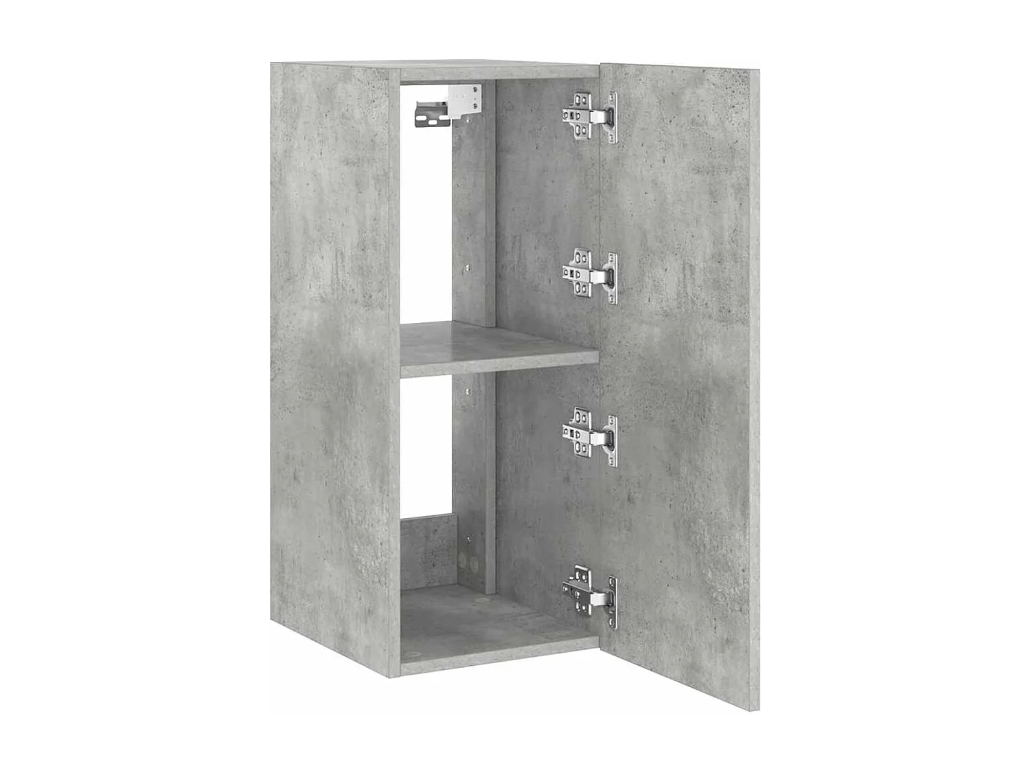 Berkfield TV Wall Cabinet with LED Lights Concrete Grey 30.5x35x70 cm
